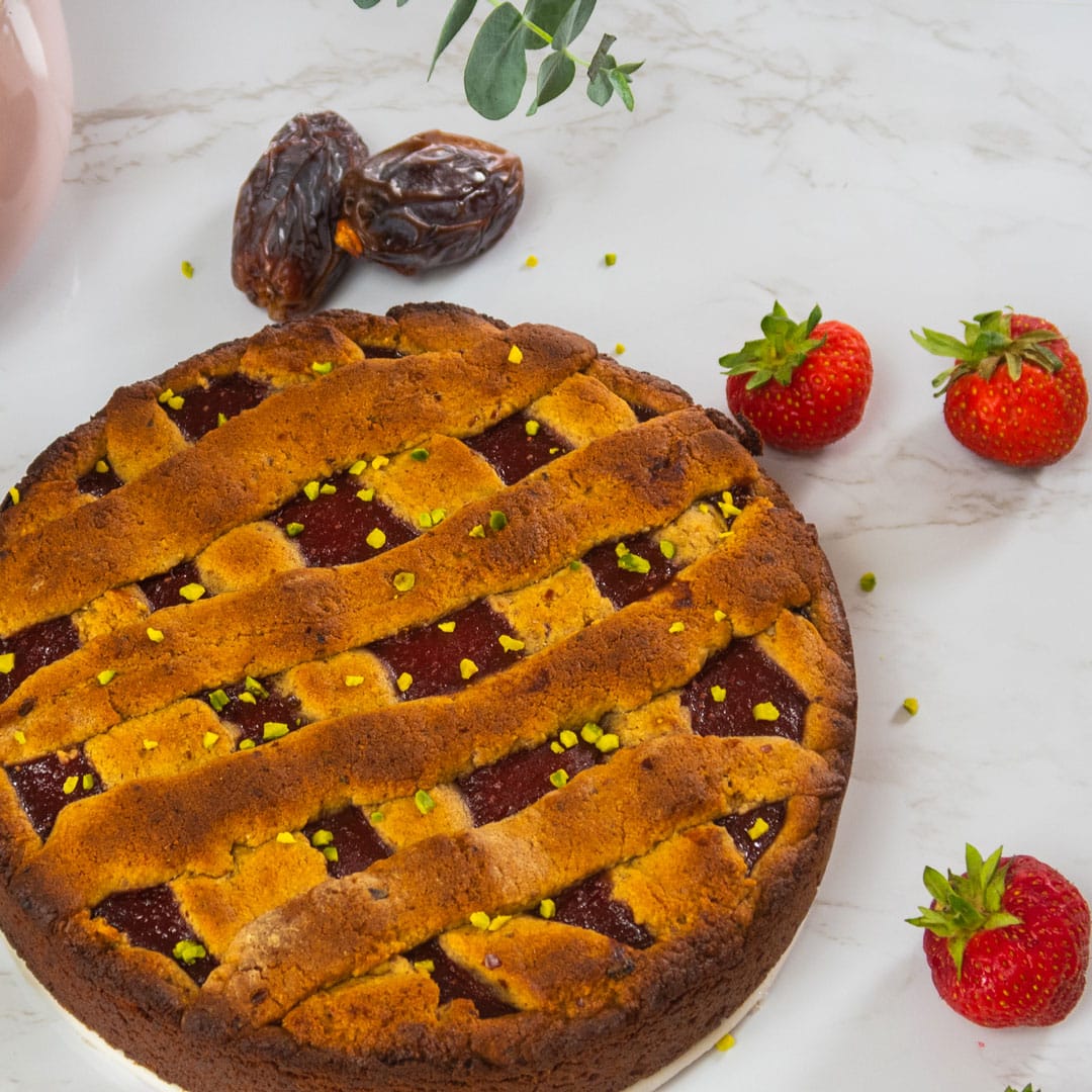 Vegane Linzer Torte - Mit der Süße der Medjool Datteln