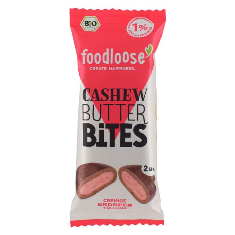 Erdbeere Cashew Butter Bites - foodloose