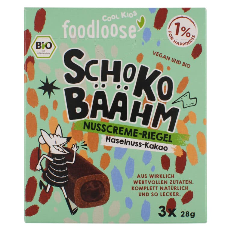 Haselnuss-Kakao Bio-Nusscreme-Riegel Kids