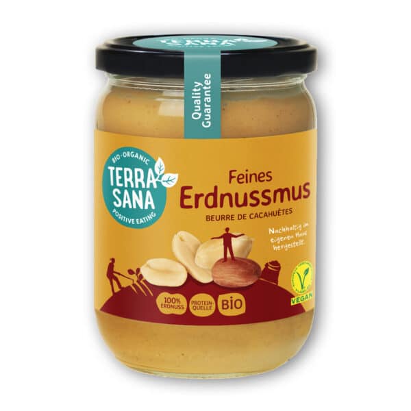 Das Bio Erdnussmus von TerraSana ist aus 100% gerösteten Erdnüssen aus biologischem Anbau. Dieses Erdnussmus eigent sich hervorragend zum Füllen von Medjool Datteln.